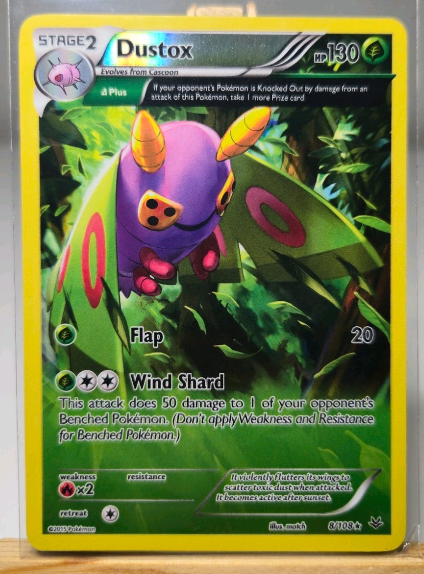 Dustox 8/108 Roaring Skies Reverse Holo N/M POKEMON ENGLISH VINTAGE