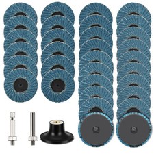 31 Pack 50mm Roll Lock Flap Disc Grinding Sanding Wheel Set, 2 inch 0.79 per disc