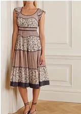 Ulla Johnson Odelia Midi Dress Size 8AU/UK-US2 Paisley Floral Tiered Lightweight