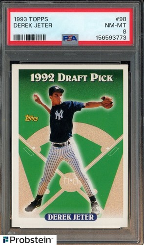 1993 Topps #98 Derek Jeter New York Yankees RC Rookie HOF PSA 8 NM-MT