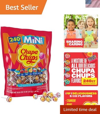240 Count Gluten-Free Mini Lollipops in Assorted Flavors Perfect for Gifting!