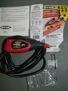 HYDE Electric Carbide Regrout tool Like QEP Variable Speed & 4 Extra Tips
