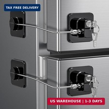 2 Pack Refrigerator Locks with 4 Keys, Child Safety Lock for Fridge Door Locks