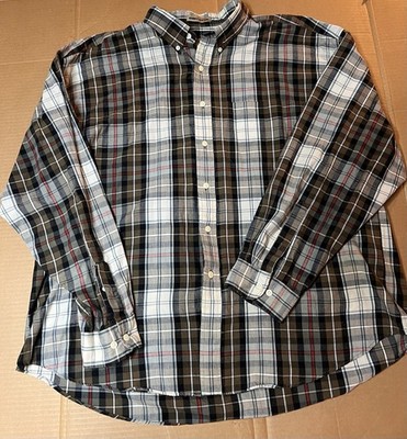 Sun River Men s Plaid Shirt Size XXL Green, Black, Red Long Sleeves Button Up