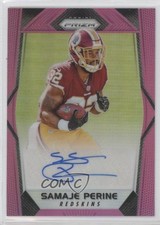 2017 Panini Prizm Rookie Auto Pink Prizm Samaje Perine #RA-SP Auto 1l2
