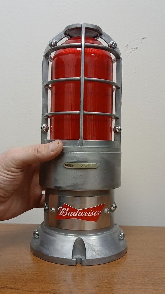 Budweiser Beer NHL Hockey Red Goal Light w/Flashing Light & Siren