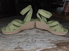 Franco Sarto Carmina Green Suede Espadrille Wedge Sandals 8.5M — photo 4