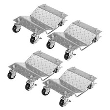 Car Wheel Dolly Set of 4, 2720 KG Tire Stake Cart, Heavy Duty Vehicle Dolly
