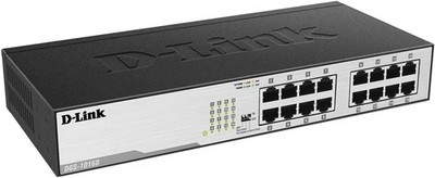 D-Link DGS-1016D 16-Port Gigabit Unmanaged Metal Desktop or Rackmount Switch