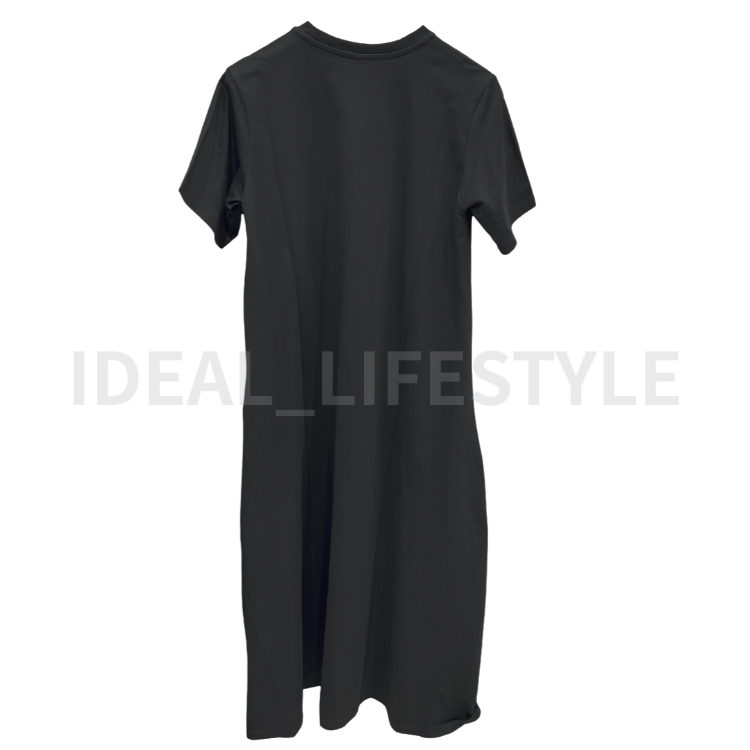 airism cotton short sleeve t-shirt dress Women's AIRism Cotton Relaxed Dress (Short Sleeve)