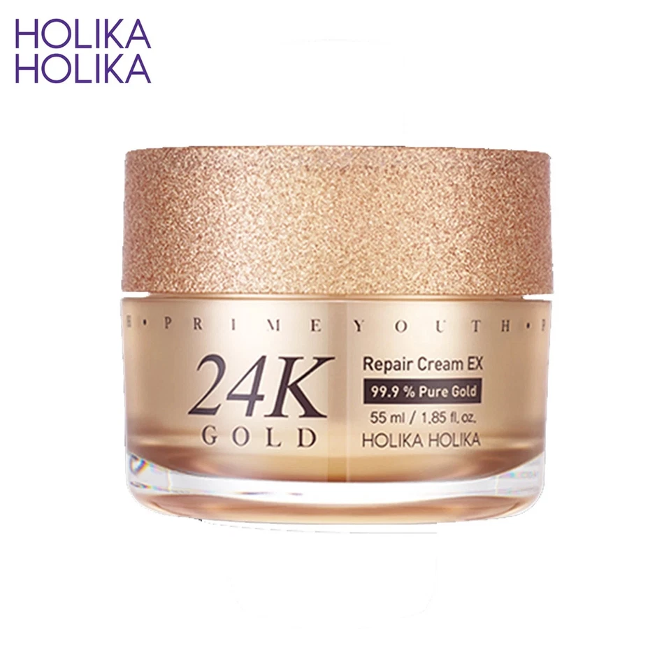 Crema Reparadora Holika Holika Prime Youth Oro 24K EX 55 ml Cuidado de la Piel Coreano Foto 2 de 3