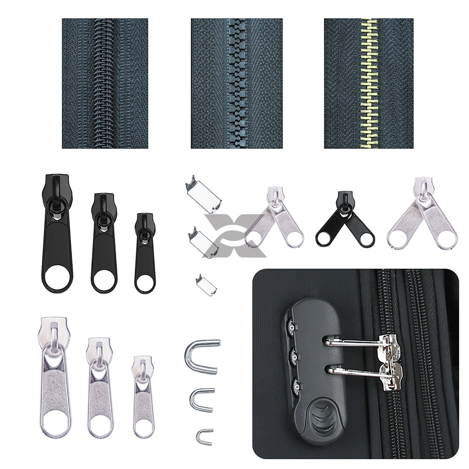 85pcs Fix Zipper Zip Slider Repair Instant DIY Kit Removable Rescue Replacement - product detail image 3