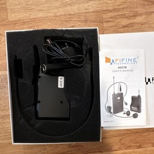 FIFINE K037B Wireless Lavalier Microphone System Bodypack Transmitter, Black