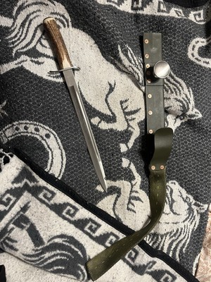 Crossdraw Gaucho Sheath With Rebenque For Joker Chamois 14  Gaucho Knife Facon