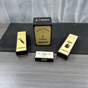 FREED Fantasy Luxury 4-Piece 5-Blade Razor Shaving Set Navy Blue – Open Box