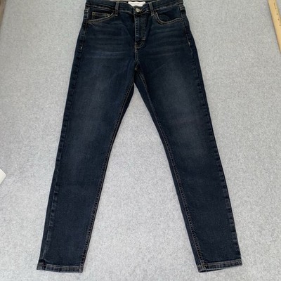 Topshop Moto Jamie Skinny Jeans Women W28 L25 Denim Dark Blue Cotton Blend
