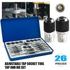 Professional 24Pcs Metric Imperial Tap & Die Set And 2Pcs Thread Tap Socket Set