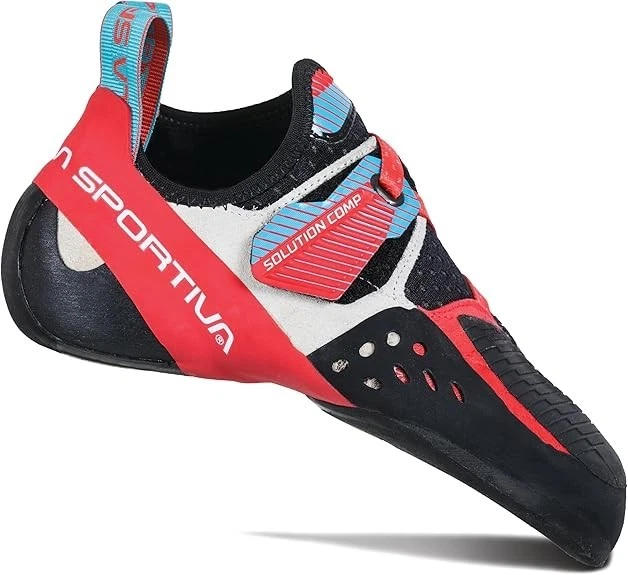 La Sportiva Women's Solution Comp Climbing Shoes - Hibiscus/Malibu Blue - Image 2 of 4