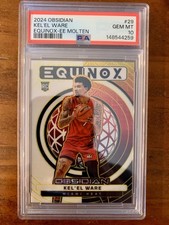 2024-25 Obsidian Kel’el Ware Equinox 10/10 Molten Mojo Flood PSA 10 Rookie RC