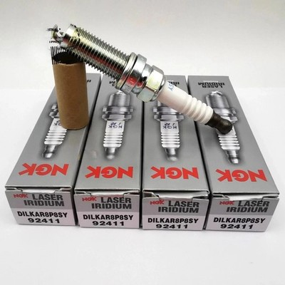 4X Iridium Platinum Spark Plug NGK 92411 DILKAR8P8SY For Honda Accord Acura 1.5T