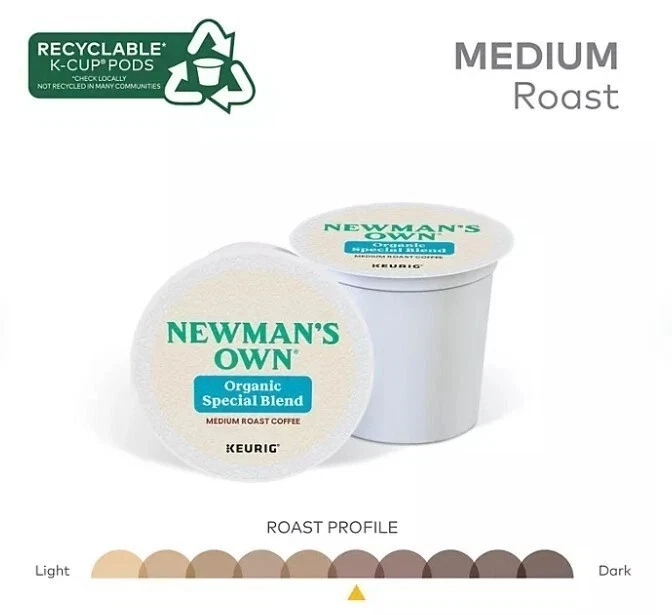 Newman's Own Organics Coffee Special Blend K-Cup Pod, 80-count - Image 3 of 4