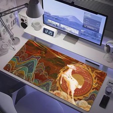 40 90cmDunhuang Flying Sky White Deer Mural Mouse Pad 47.24 23.62inch Person