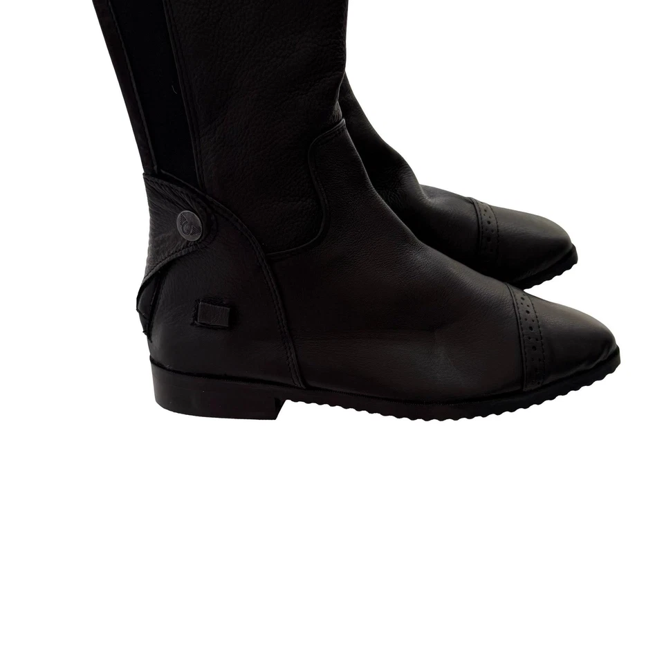 Botas de vestir altas TuffRider Milan de cuero negro para montar ecuestre talla 7 Foto 3 de 4