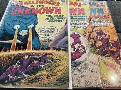 Challengers Of The Unknown Reader/Placeholder Lot #s 9,16,21 DC Comics