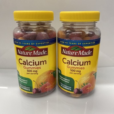 2X Nature Made Calcium Gummies 500 mg Per Serving with Vitamin D3 80 Exp: Read