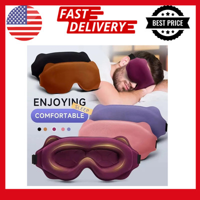 Sleep Eye Mask Weighted for Side Sleeper Men Women 3D Contoured Sleeping Mask 
