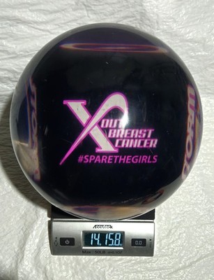 15 Lb Storm X Out Breast Cancer Used Clear Spare Bowling Ball 