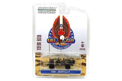 Greenlight 1:64 Fall Guy 1981 Jeep CJ-7 Tarnmuster Modellauto - 44965-E