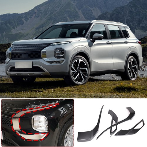 ABS Carbon Car Front Fog Light Trim Fog Lamp Trim For Mitsubishi Outlander 2023+ - Picture 5 of 12