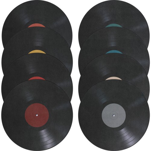 8 Pcs Party Gift Wall Vinyl Record Decoration Student Ornament