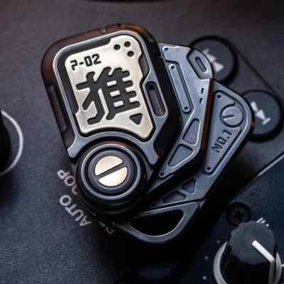1pcs O1EDC P O P 2.0 Mechanical 01EDC Magnet Push Slider Decompression Tool Coin