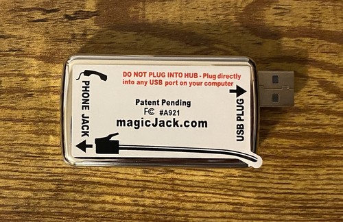 Magic Jack Magicjack USB Phone Jack A921 ~ Pre Owned - Afbeelding 6 van 10