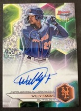 Willy Fanas 2023 BOWMAN’S BEST MINI DIAMOND REFRACTOR AUTO 21/25 Mets