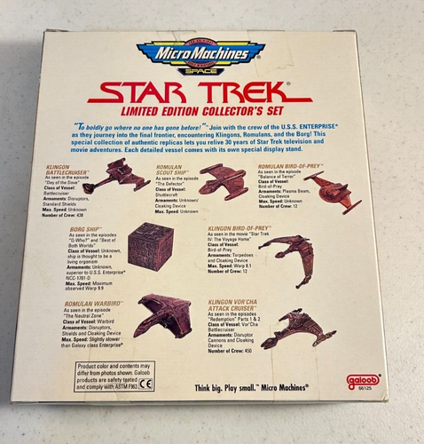 Star Trek Micro Machines Space Limited Edition Collectors Set Bronze Sealed - Picture 3 of 3