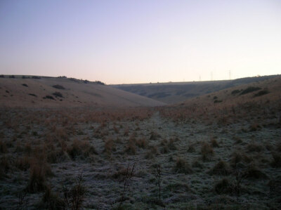 Foto 6x4 Ankerboden im Morgengrauen Botolphs mit dem Frost noch auf dem Boden c2008