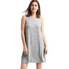 GAP Factory Womens Size XS Softspun Cutout Back Tank Dress Light Grey $59