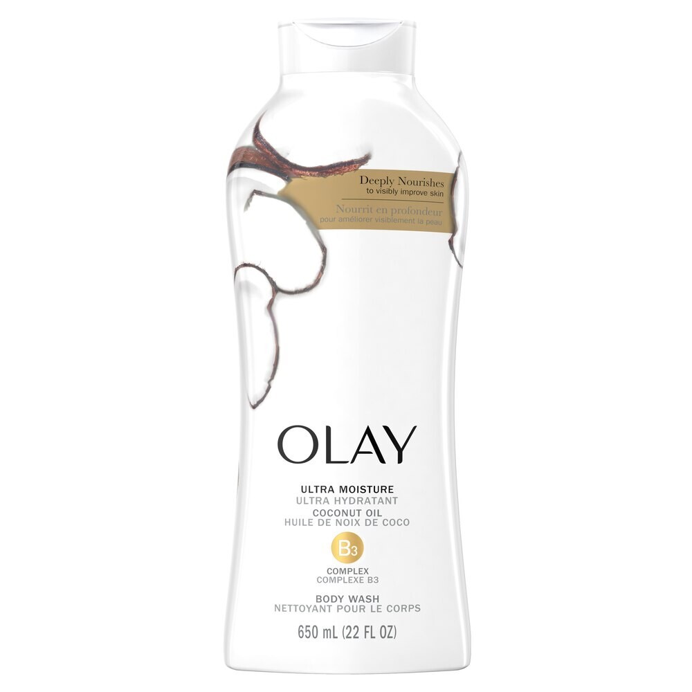 LOT OF 3 Olay Ultra Moisture Coconut Oil Body Wash B3 Complex 22 oz.