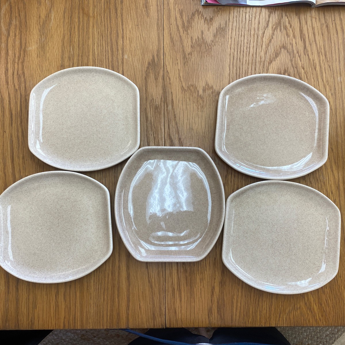 Set Of 5 Mint Rare Vintage 50s Modern Calif Pottery DENWAR BANTU 