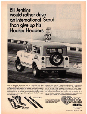 1971 Hooker Headers Vintage Magazine Ad  International Scout Hooker Headers