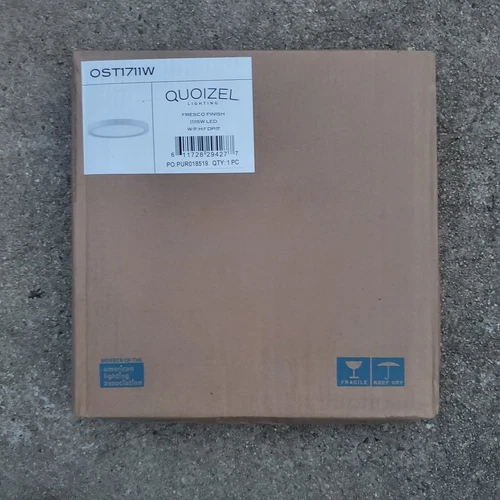 Quoizel OST1711W Outskirt Modern Super Flush Mount Ceiling LED Light 1" Fresco - Picture 2 of 3