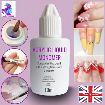 ACRYLIC LIQUID Purple For Powder 10ml Nail Art Extension Refill Nails Monomer UK