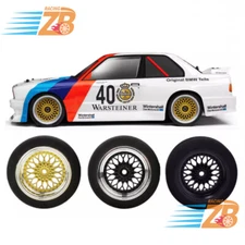 4Pcs 12mm Hex Foam Tires&Wheel Rims For HSP HPI 1/10 RC On-road Racing Car