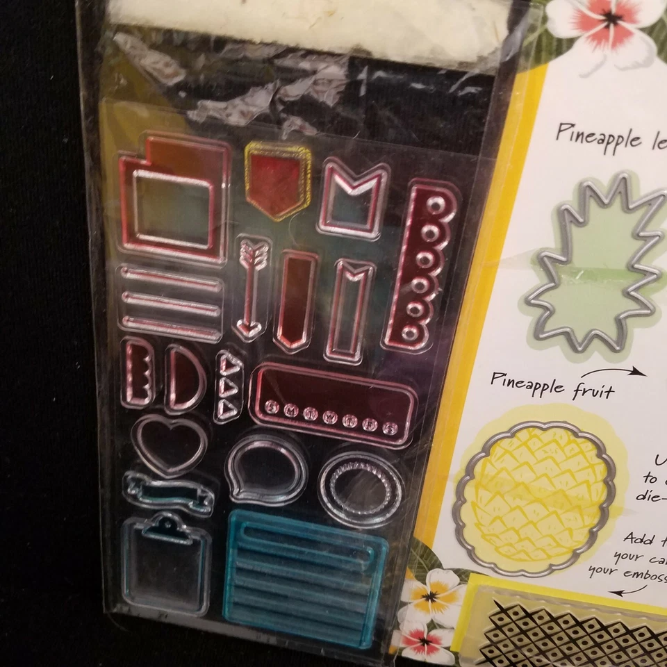 Lote de sellos y troqueles de acrílico transparente accesorios planificador tropical hacer fruta de búho Foto 4 de 4