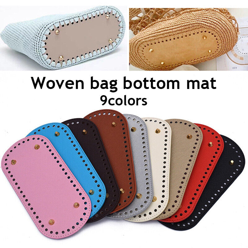 Wholesale SUPERFINDINGS 4 Colors PU Leather Bag Nail Bottoms Oval
