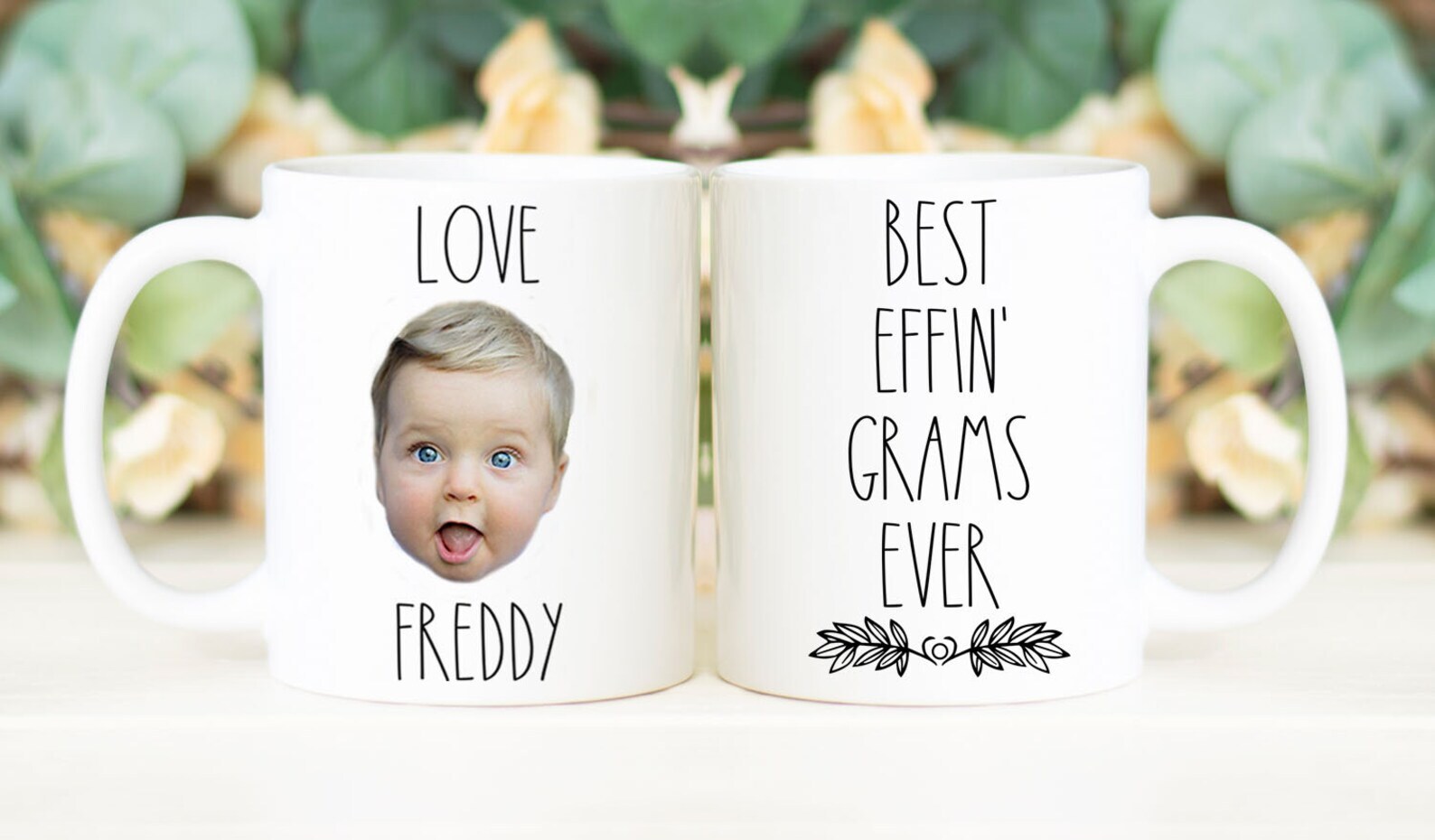 Best Effin' Grams Ever Mug Father's Day Gift Personalized With Photo Of Kids