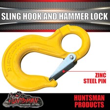 2 x 5.3T 13mm Sling Hooks Only Suit Hammerlock Caravan Trailer Chain Connection